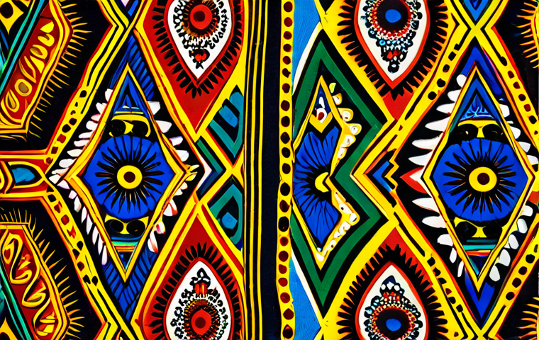 나이지리아 부족별 전통 의상 - **

"A Nigerian woman in a vibrant Ankara dress, attending a Lagos fashion show, fully clothed, appr...