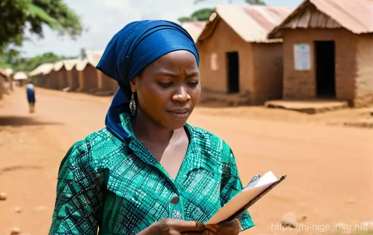 나이지리아의 유명한 신문사 - **Prompt 1: Dedicated Journalist Reporting from a Rural Community**
A determined Nigerian female...