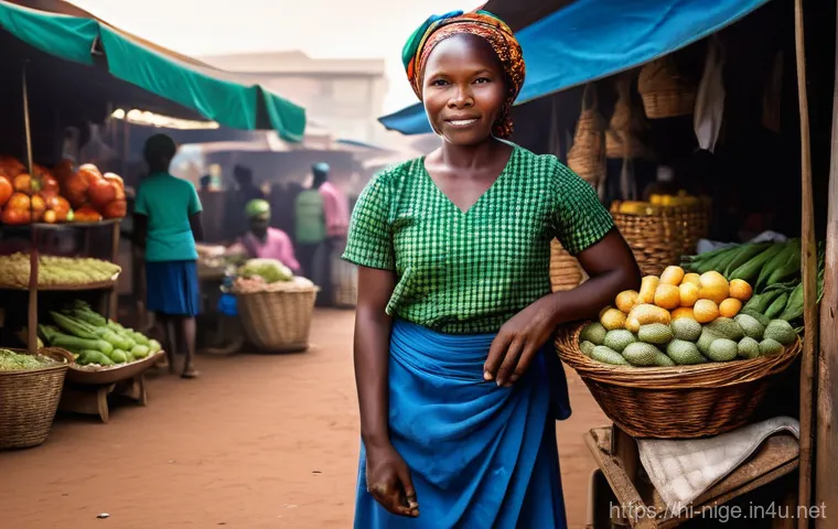 나이지리아 가사 노동자의 현실 - Image Prompt 1: The Dawn of Daily Struggle** 나이지리아 가사 노동자의 현실 - Image Prompt 1: The Dawn of Daily Struggle**